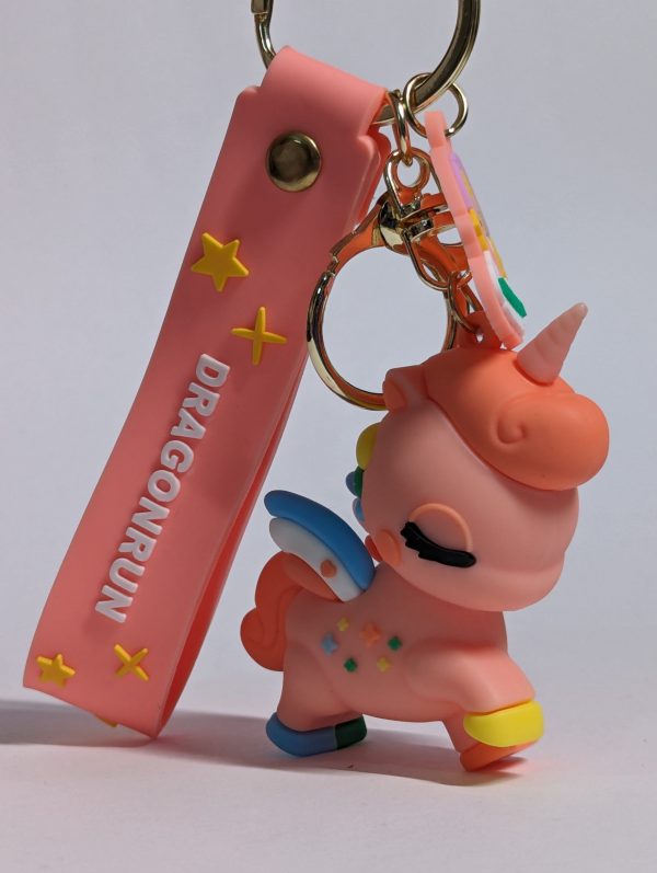 Unicorn Orange Keychain